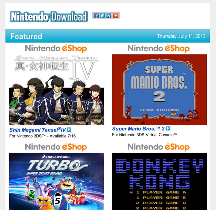 Nintendo Download – July 11, 2013