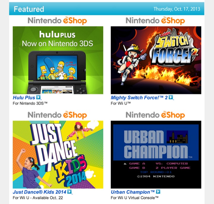 Nintendo Download – October 17, 2013