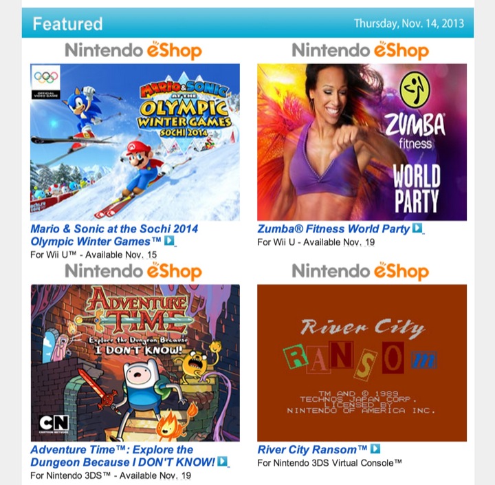 Nintendo Download – November 14, 2013