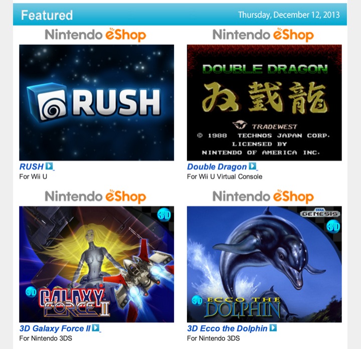 Nintendo Download – December 12, 2013