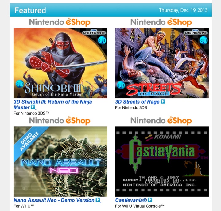 Nintendo Download – December 19, 2013